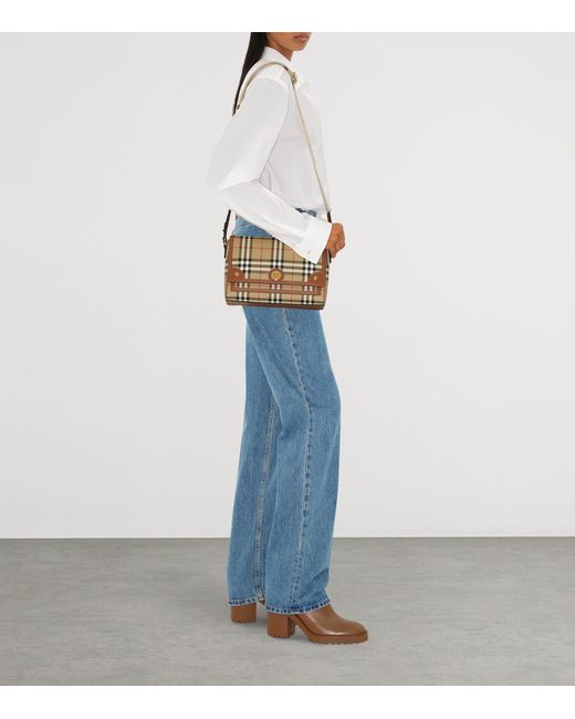 Burberry Brown Check Note Cross-Body Bag