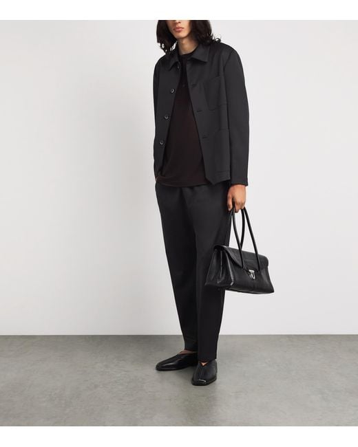 Barena Blue Virgin Wool Drawstring Trousers for men