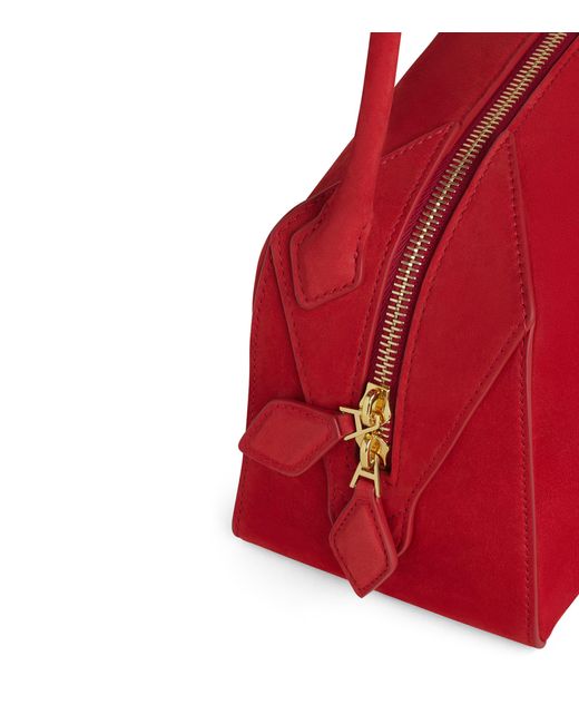 Alaïa Red Small Leather Le Bouledogue Shoulder Bag