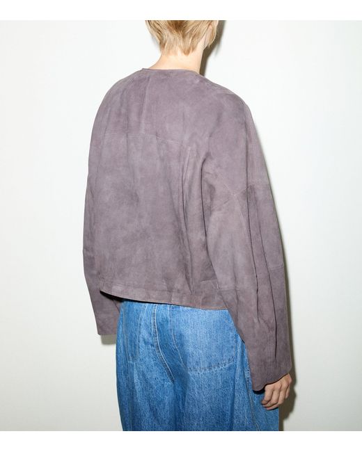 MAX&Co. Brown Suede Loose-Fit Jacket
