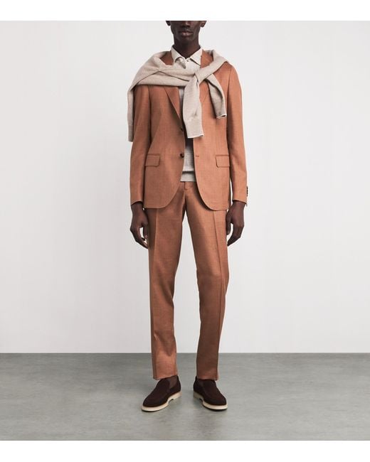 Lardini Brown Wool Blazer for men