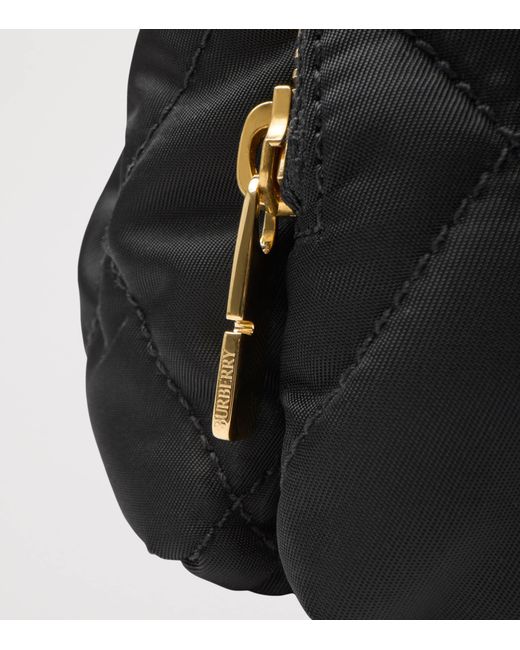 Burberry Black Mini Quilted Horseshoe Backpack