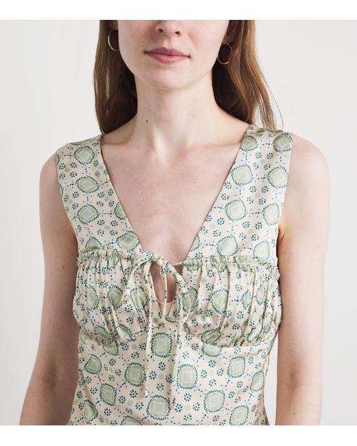 Claudie Pierlot Blue Sleeveless Printed Top