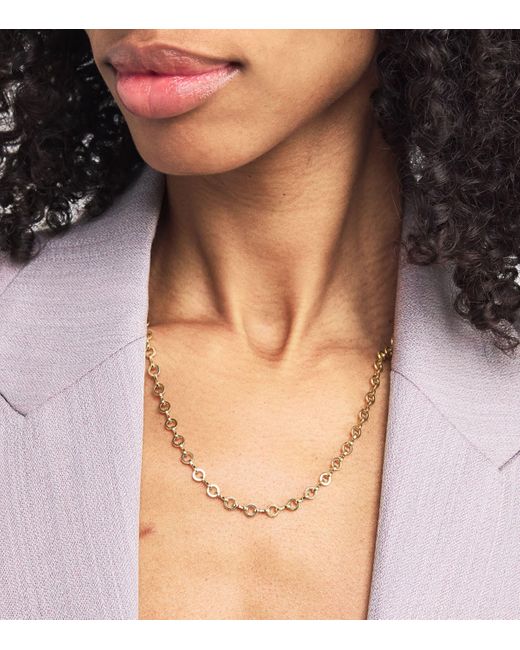 Azlee Metallic Medium Circle-Link Chain Necklace