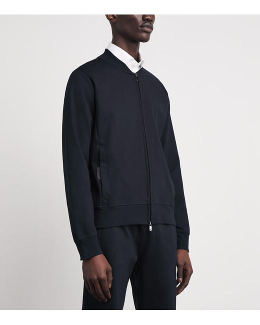 Corneliani Blue Cotton-Blend Jacket for men