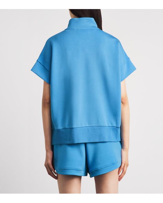 Varley Blue Ritchie Quarter-Zip Sweatshirt