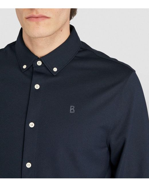 Bogner Blue Performance Cotton Shirt for men