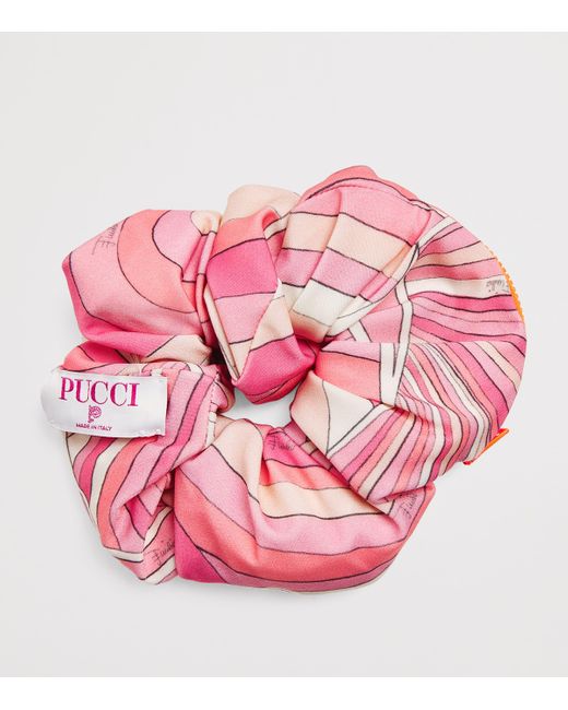 Emilio Pucci Pink Graphic Print Maxi Hair Tie