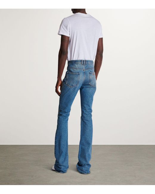 Balmain Blue Vintage Denim Bootcut Jeans for men