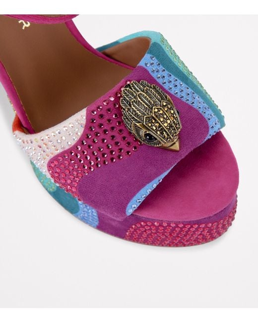 Kurt Geiger Pink Kensington Platform Sandals