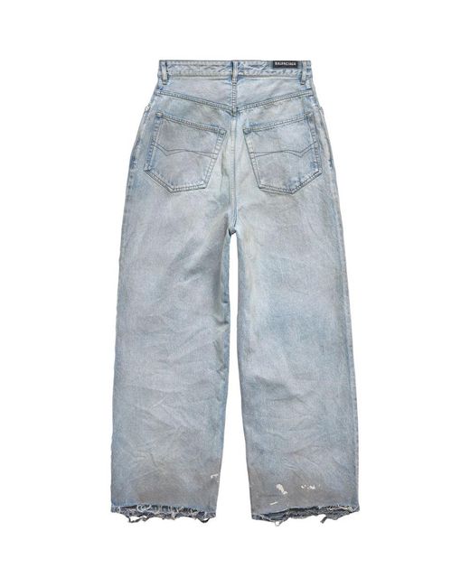 Balenciaga Japanese Twill Baggy Jeans in Blue for Men | Lyst UK