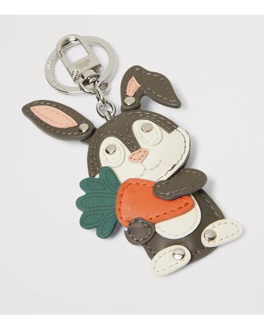 Weekend by Maxmara White Leather Bunny Keyring