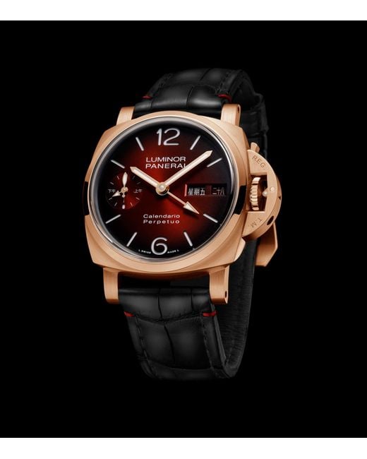 Panerai Red Goldtech Luminor Perpetual Calendar Watch for men