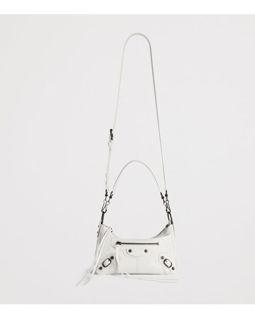 Balenciaga Metallic Mini Lambskin Le City Moto Shoulder Bag
