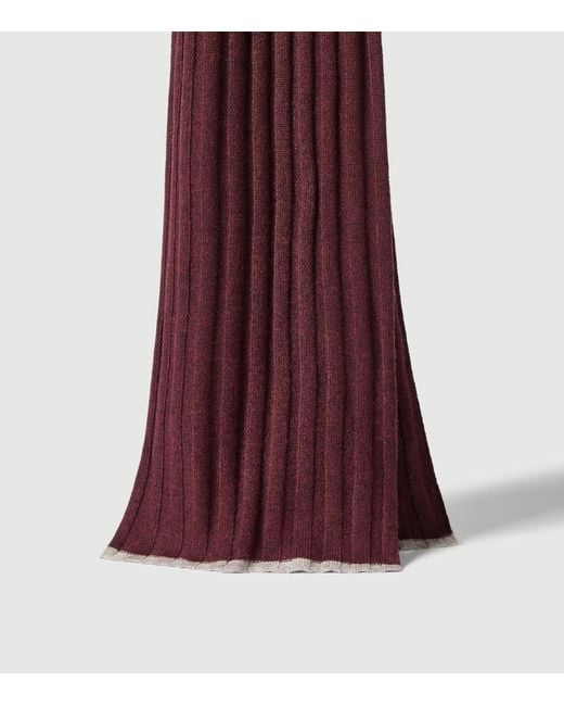 Brunello Cucinelli Purple Cashmere Scarf for men
