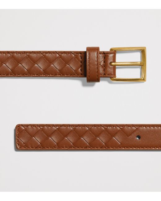 Bottega Veneta Brown Piccolo Leather Solo Belt