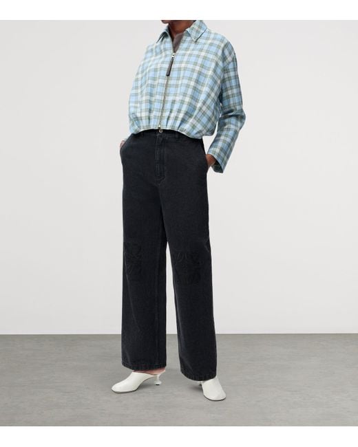 Loewe Blue Anagram Baggy Jeans