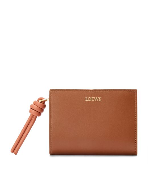 Loewe Brown Leather Knot Wallet