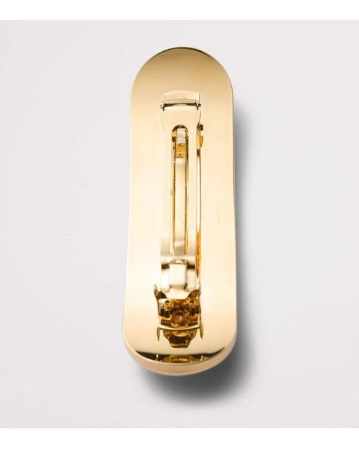 Prada Natural Metal Logo Hair Clip
