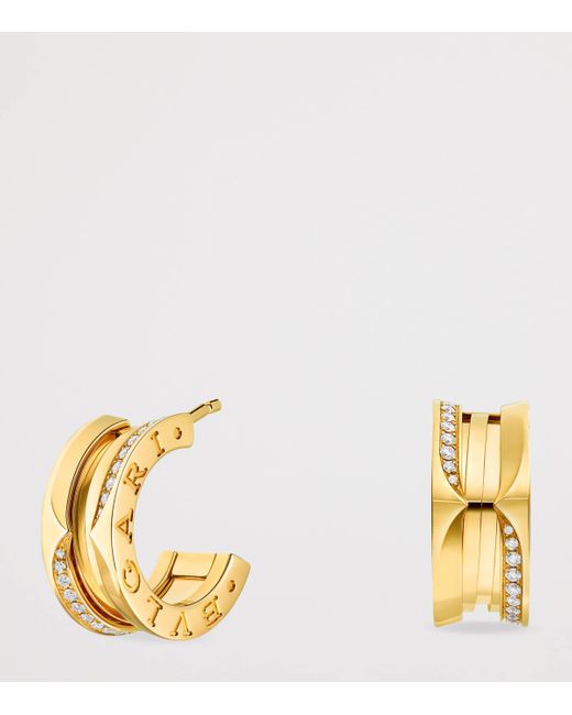 BVLGARI Metallic And Diamond B.Zero1 Earrings
