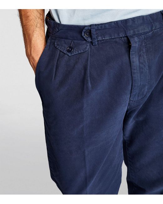 Polo Ralph Lauren Blue Twill Tapered Trousers for men