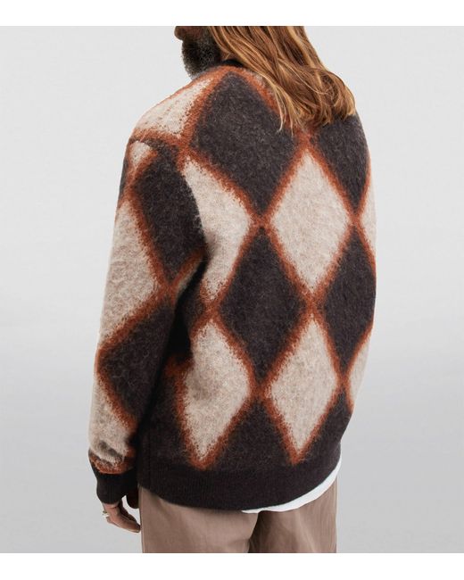 AllSaints Brown Alpaca-blend Viper Sweater for men