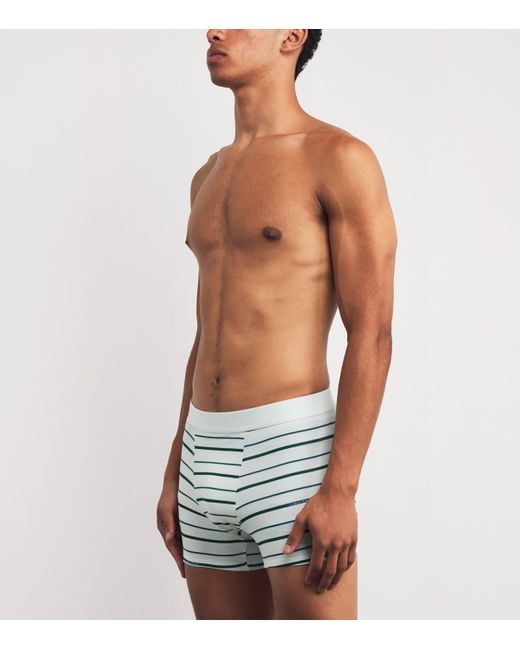 Calvin Klein Blue Stretch-Cotton Relaxed Trunks for men
