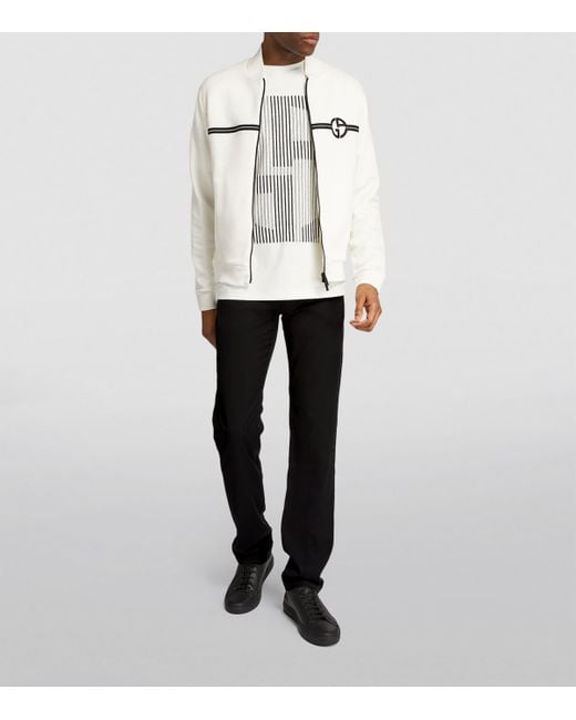 Giorgio Armani Black Stretch-Cotton Chinos for men