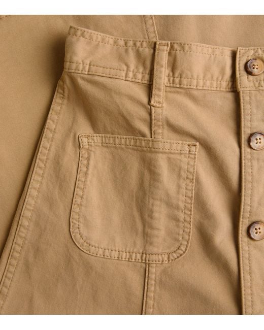 Polo Ralph Lauren Natural A-line Button-down Midi Skirt