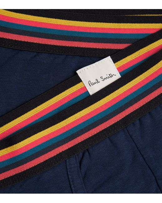 Paul Smith Blue Cotton Stretch Artist Stripe Briefs (pack Of 3) for men