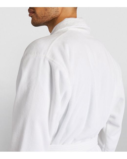Derek Rose White Towelling Robe for men