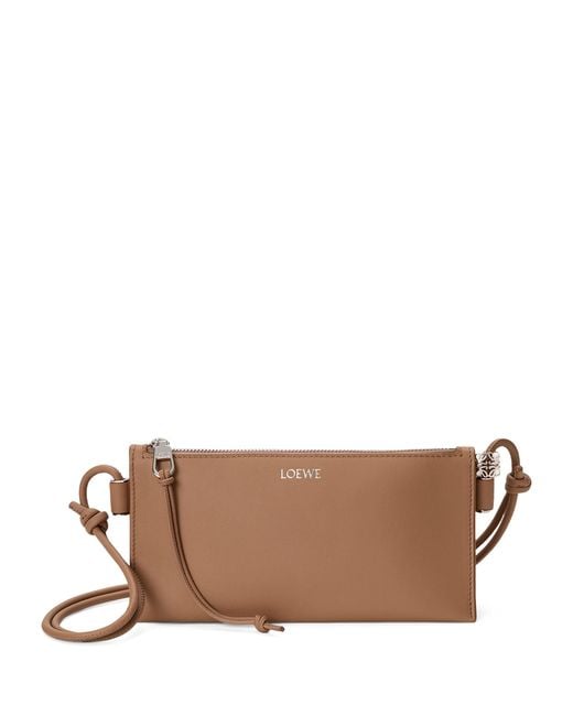 Loewe Brown Leather Joya Pouch