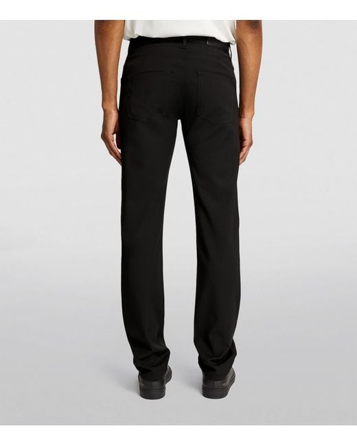 Giorgio Armani Black Stretch-Cotton Chinos for men