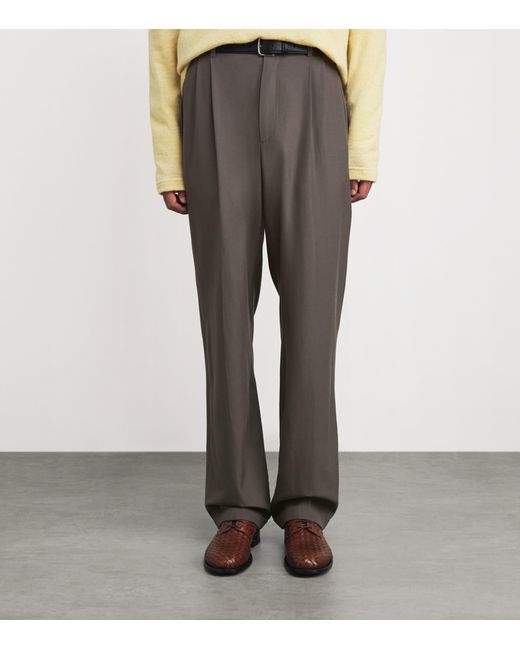 The Row Gray Tosca Wool Trousers for men