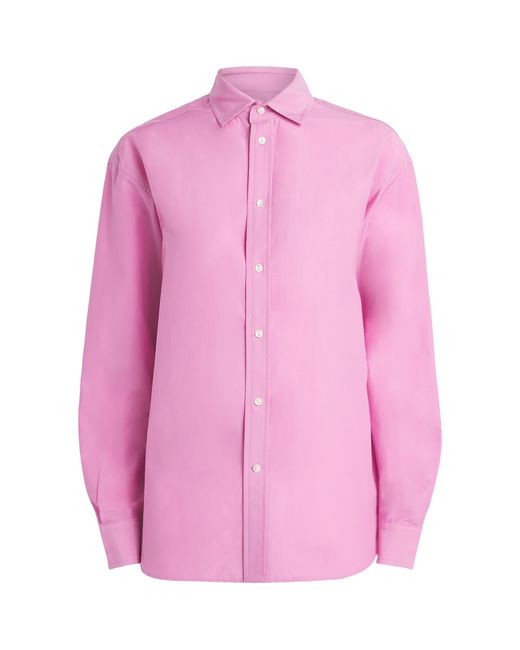Polo Ralph Lauren Pink Cotton-Silk Relaxed-Fit Shirt