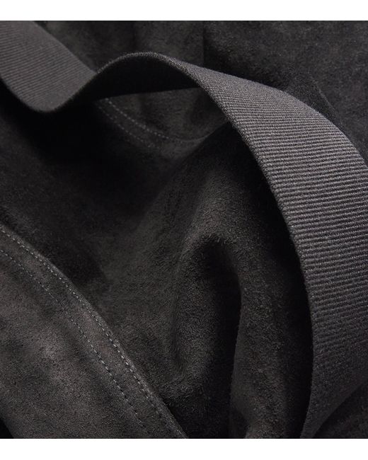 Rick Owens Black Suede Overshirt for men