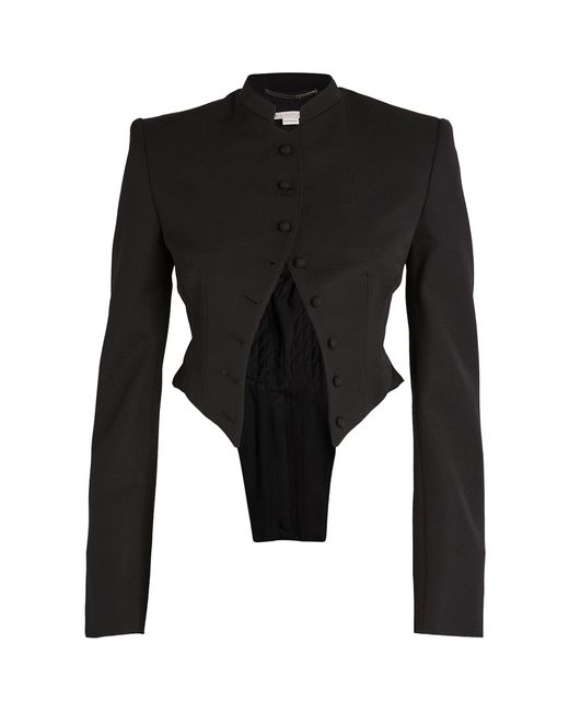 Stella McCartney Black Cropped Tails-detail Jacket
