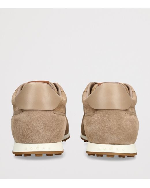 Hogan Brown Suede Athletic Sneakers for men