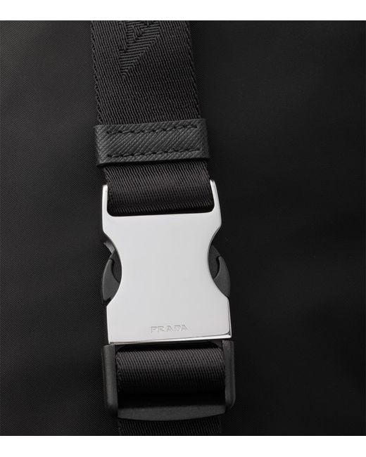 Prada Black Re-Nylon And Leather Cross-Body Bag for men