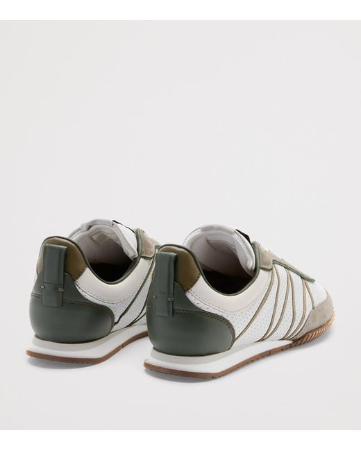 Dunhill White Leather Ian Runner Sneakers for men
