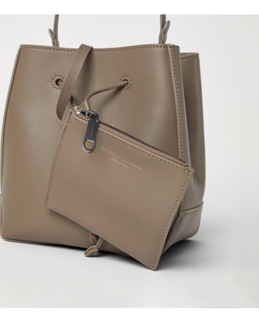Brunello Cucinelli Gray Leather Monili Cross-body Bag