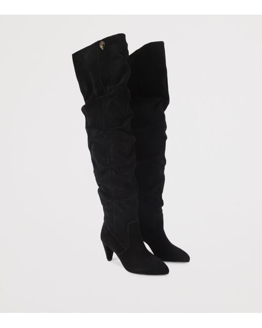 Kurt Geiger Black Suede Shoreditch Over-The-Knee Boots