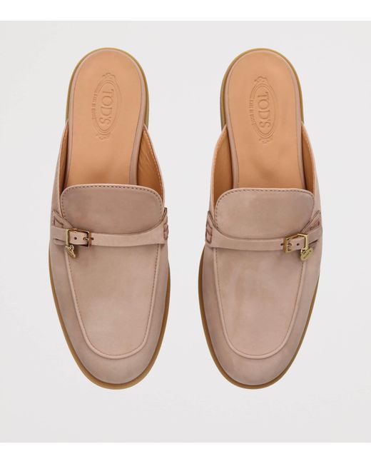 Tod's Brown Suede Slippers