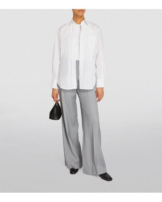 Sandro White Ribbed Tank Top
