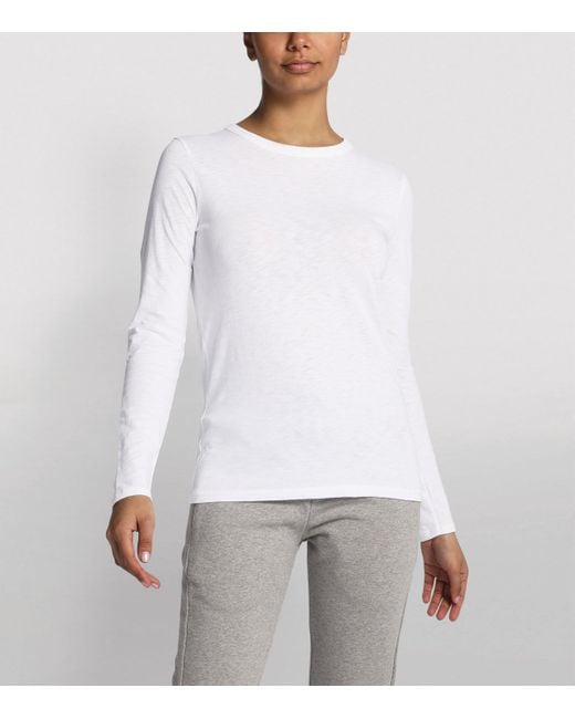 Rag & Bone White Long-Sleeve Cotton T-Shirt