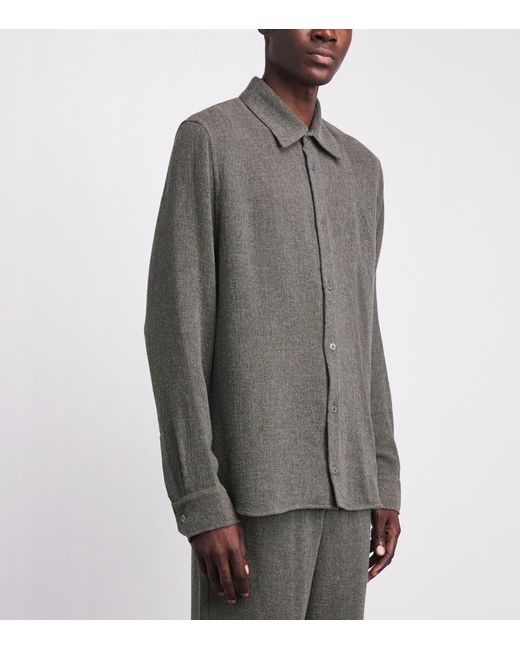 Won Hundred Gray Wool-Viscose Adriel Shirt for men
