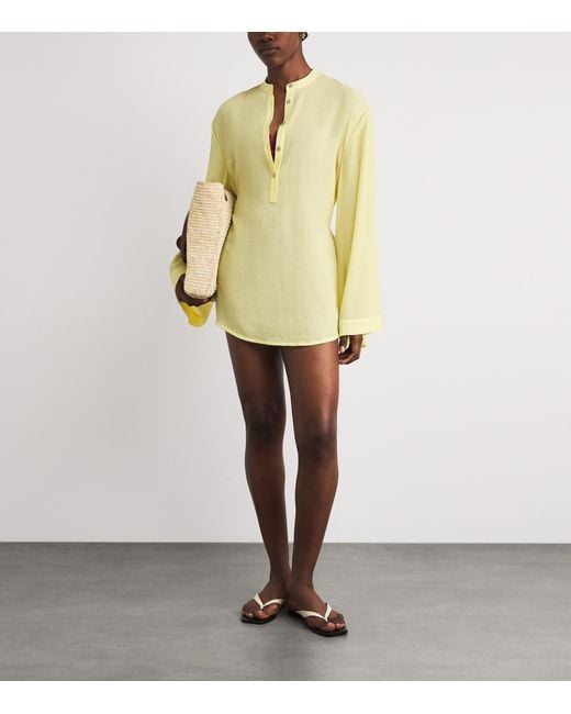 Away That Day Yellow Long-Sleeve Tunic
