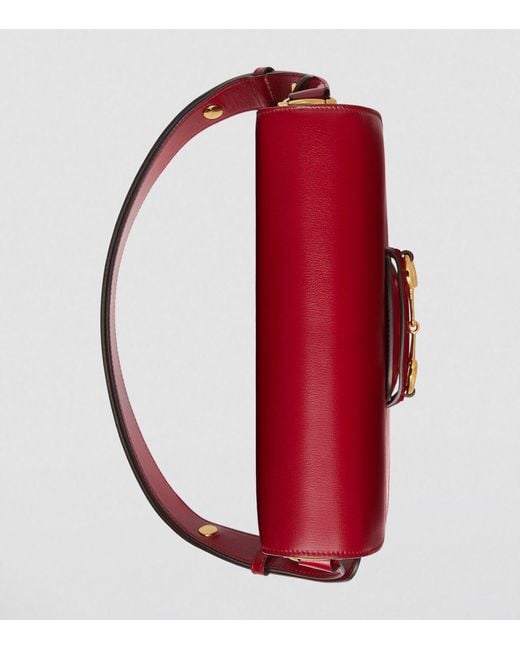 Gucci Red Horsebit 1955 Shoulder Bag