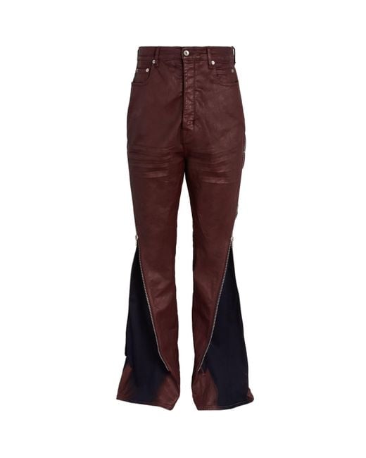 Rick Owens Purple Waxed Bolan Banana Jeans for men