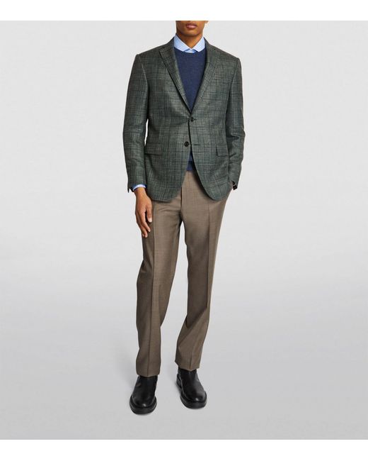 Corneliani Green Wool-blend Blazer for men